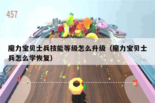 魔力宝贝士兵技能等级怎么升级（魔力宝贝士兵怎么学恢复）